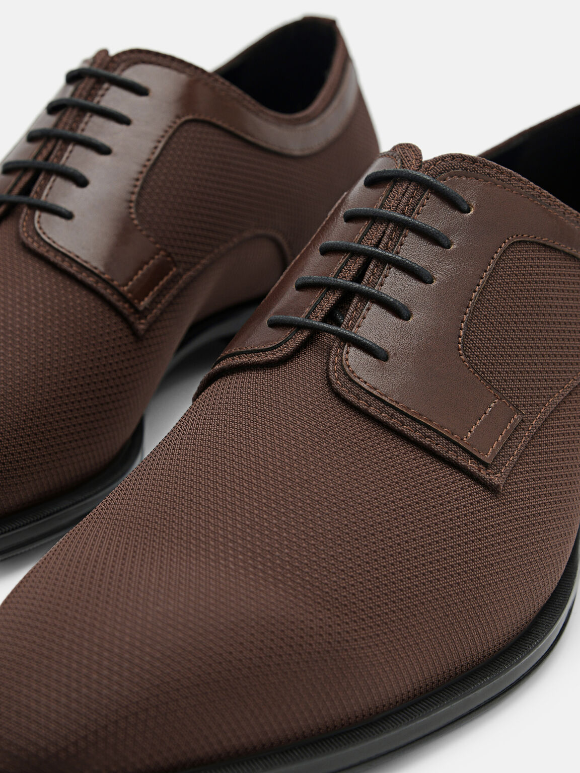 Nylon and Leather Derby Shoes, 