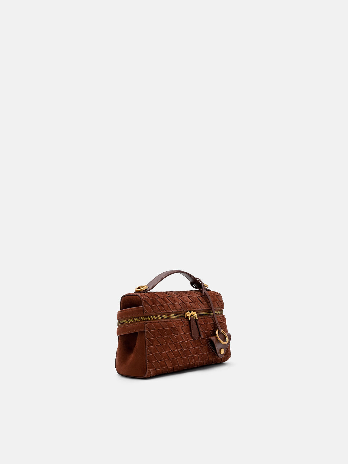Alyssa Suede Woven Shoulder Bag, , hi-res