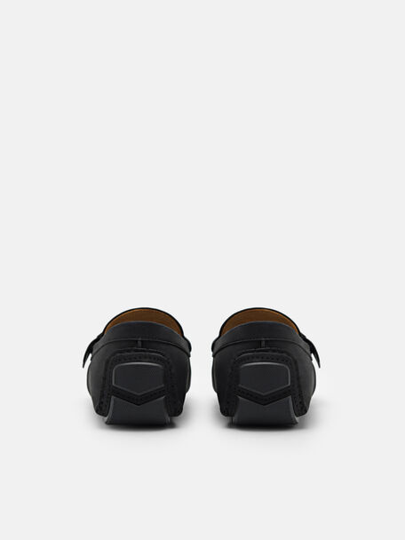 PEDRO Icon Leather Heel Sandals, Black
