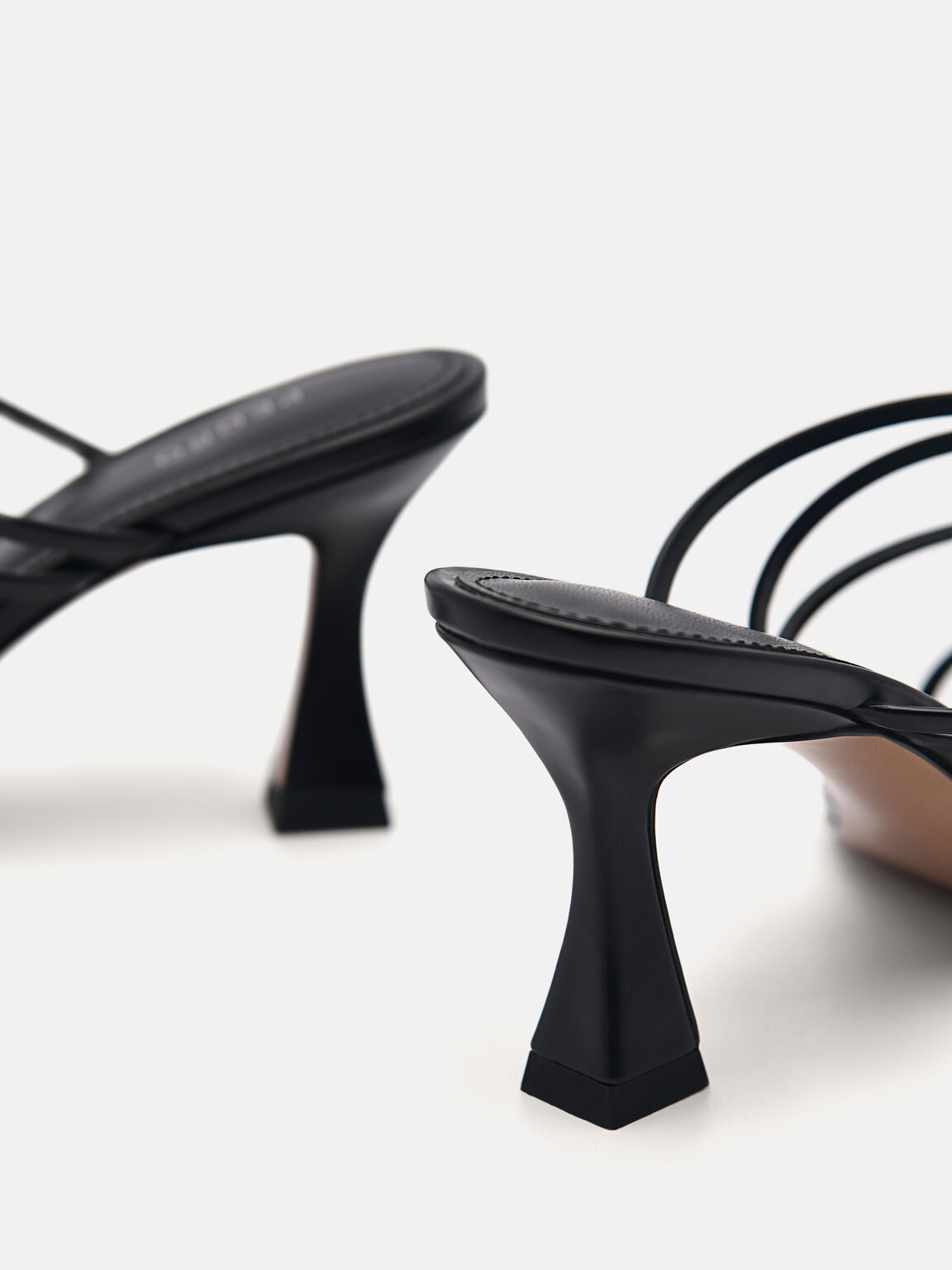 Strappy Heel Sandals - Black, Black