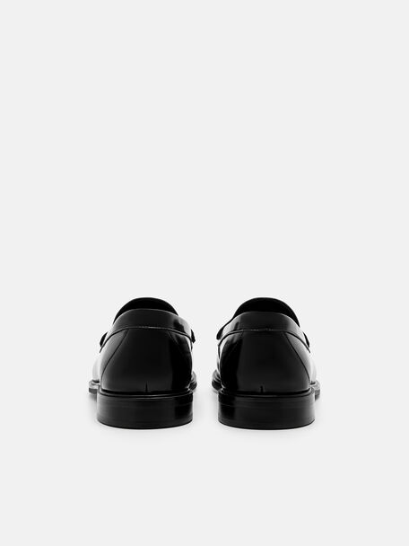 PEDRO Icon Leather Heel Sandals, Black