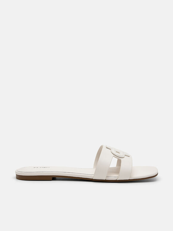 PEDRO Icon Leather Slip-On Sandals, Chalk, hi-res