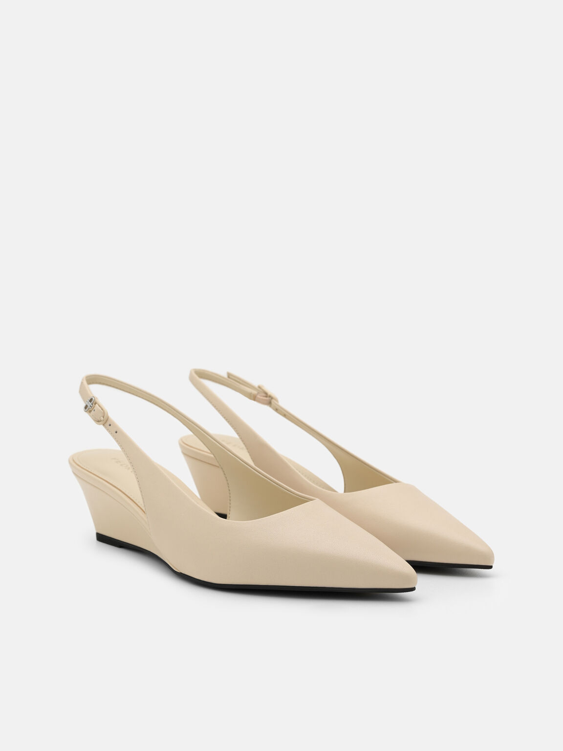 Sepatu Pumps Slingback Wedge Kulit Adena, , hi-res