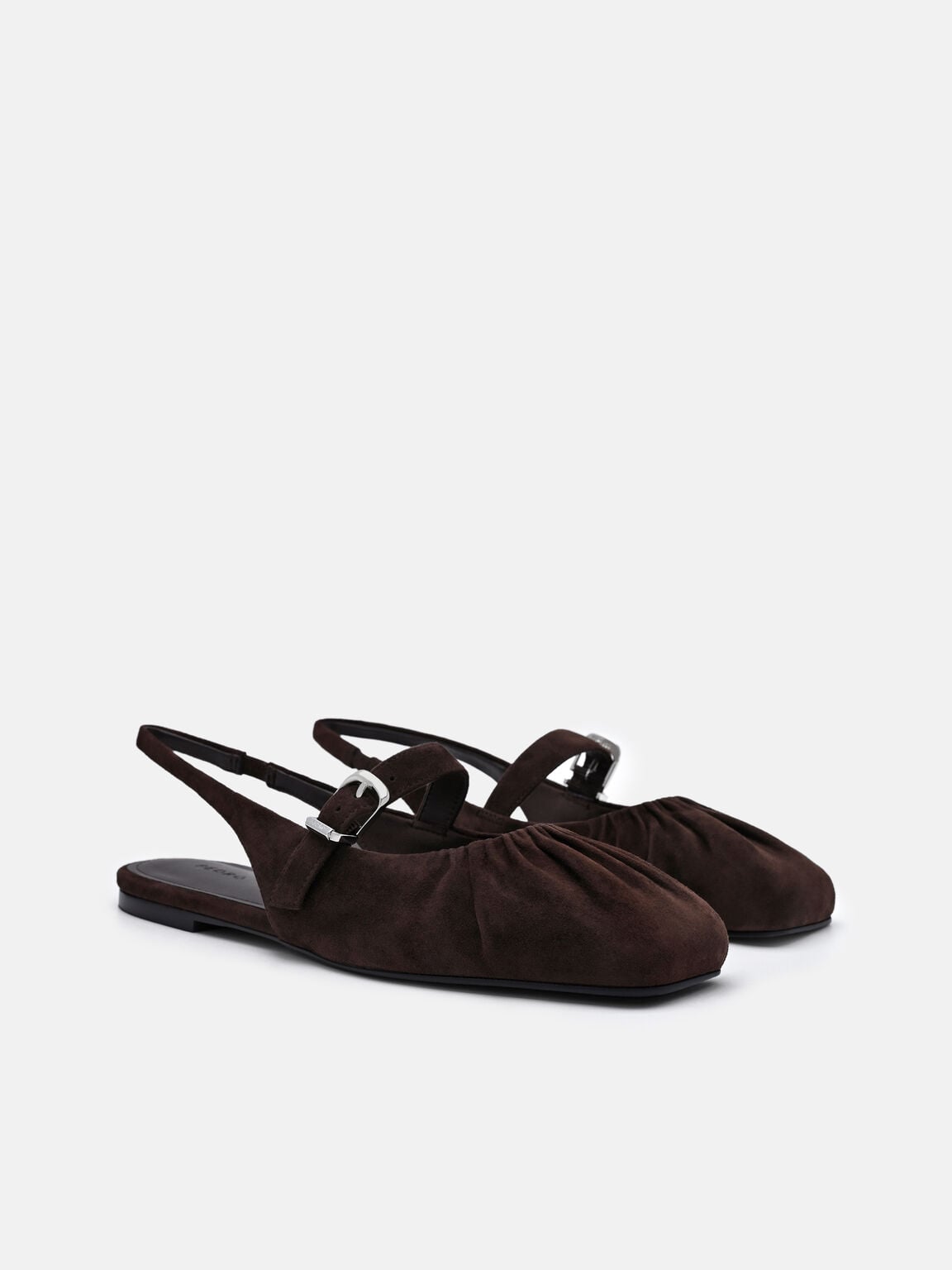 Sepatu Flat Ballerina Suede Gabrielle, , hi-res