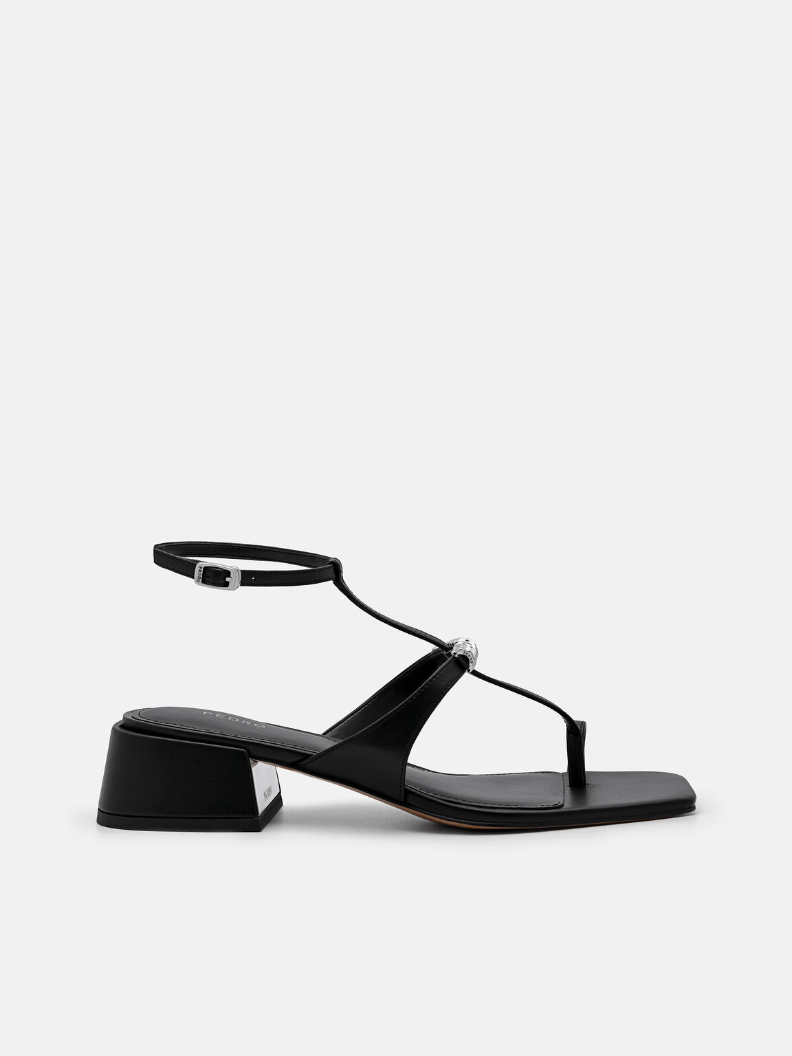 Mia Heel Sandals, Black, hi-res