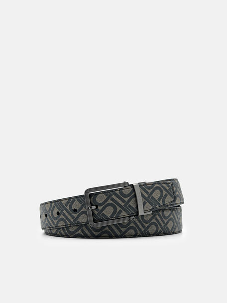 PEDRO Icon Ikat Pinggang Kulit Reversible Pin, Black