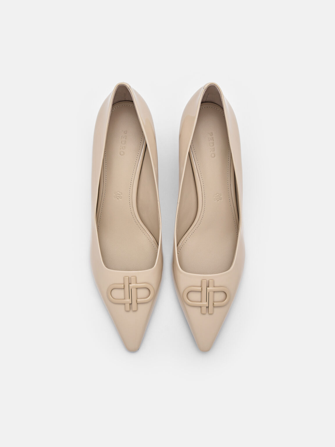 PEDRO Icon Leather Heel Pumps, Sand