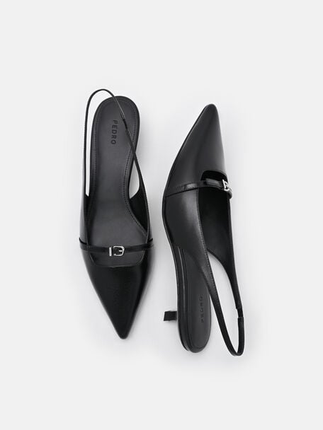 Sepatu Hak Tinggi Slingback Kulit Maggie, , hi-res