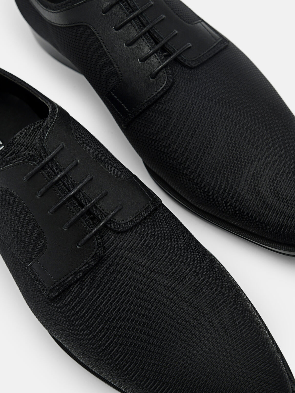 Nylon and Leather Derby Shoes, 