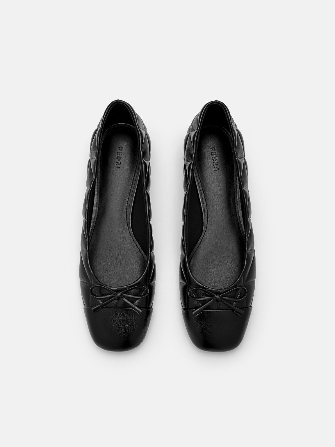 Kayla Leather Ballerina Flats in Pixel, 