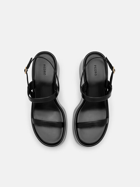 PEDRO Icon Leather Heel Sandals, Black PEDRO Icon Leather Heel Sandals, Black
