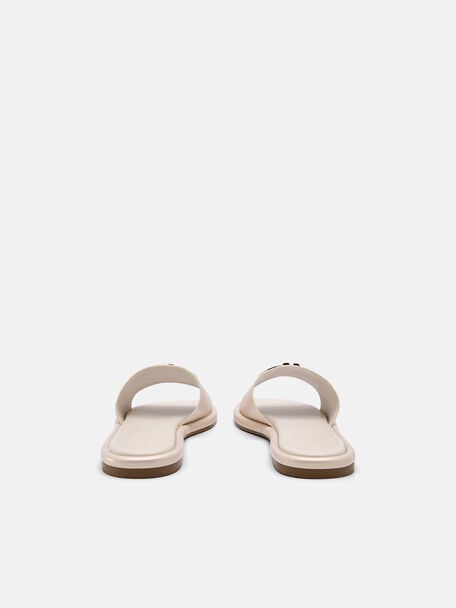 PEDRO Icon Leather Heel Sandals, Black