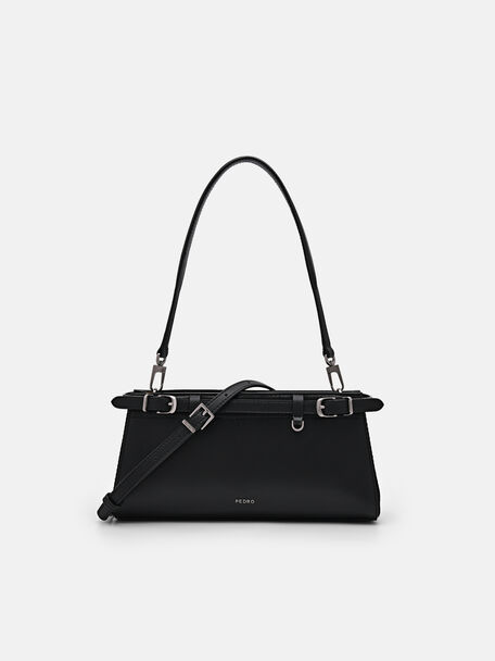 PEDRO Studio Phoebe Leather Shoulder Bag, Black, hi-res