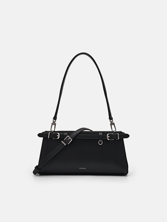 PEDRO Studio Phoebe Leather Shoulder Bag, Black, hi-res