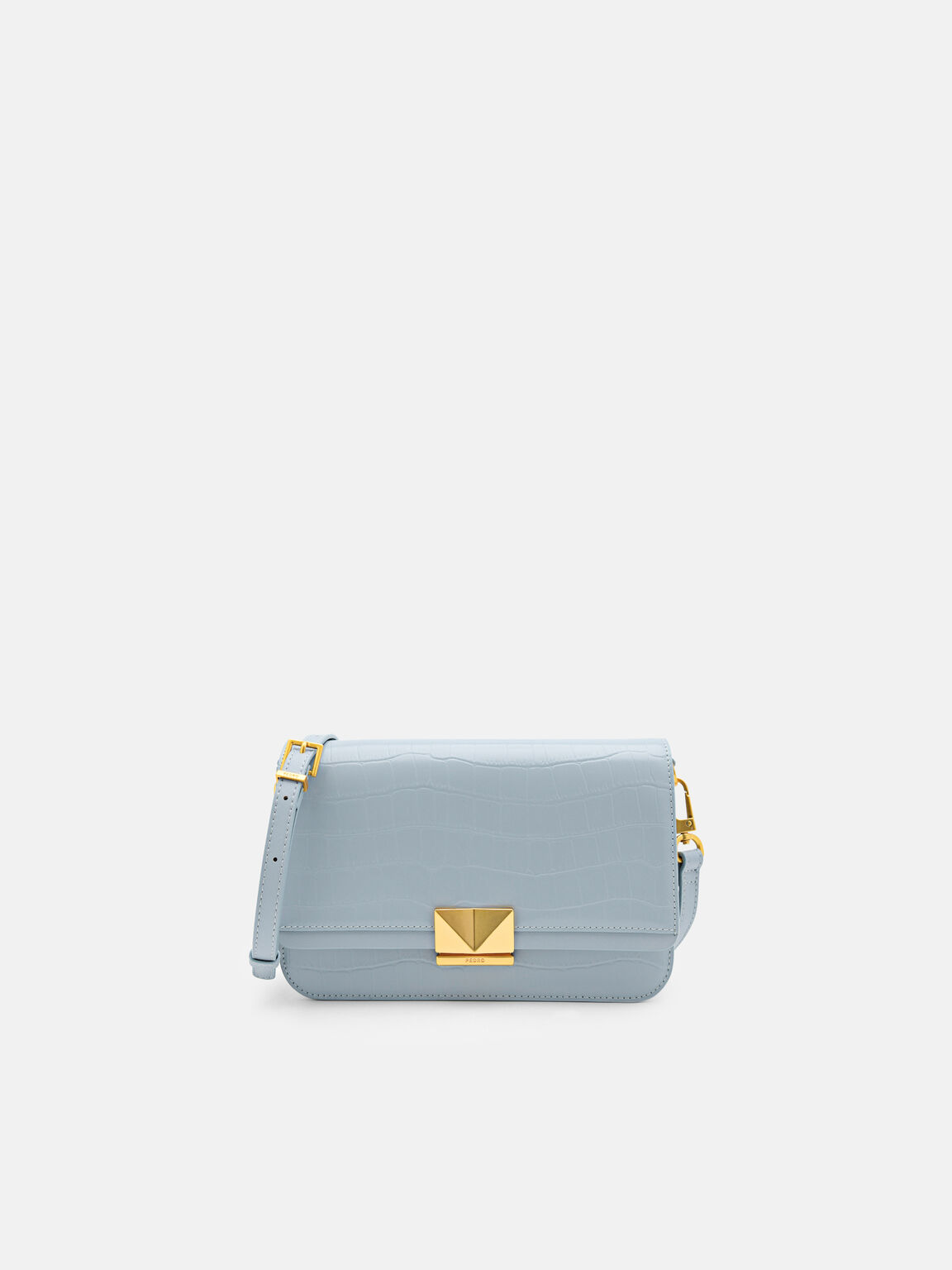 Tas Bahu Kulit PEDRO Studio Pixel, Slate Blue