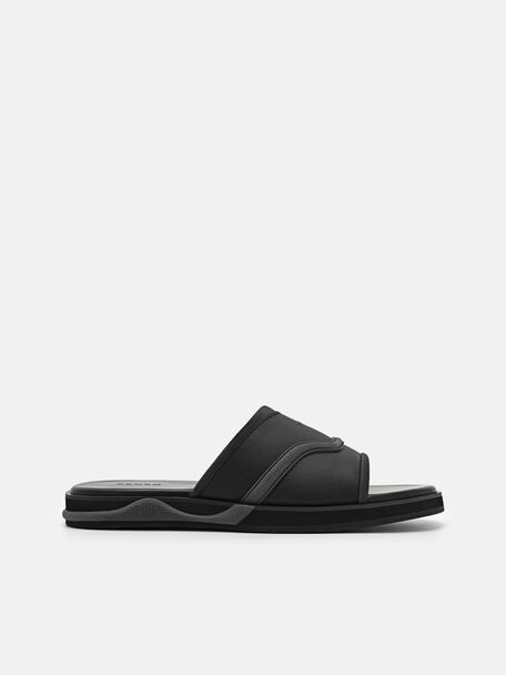 Embossed Slide Sandals, , hi-res