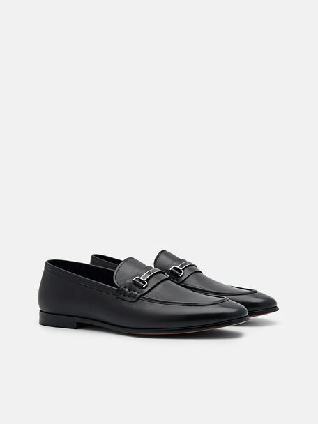 PEDRO Icon Leather Heel Sandals, Black