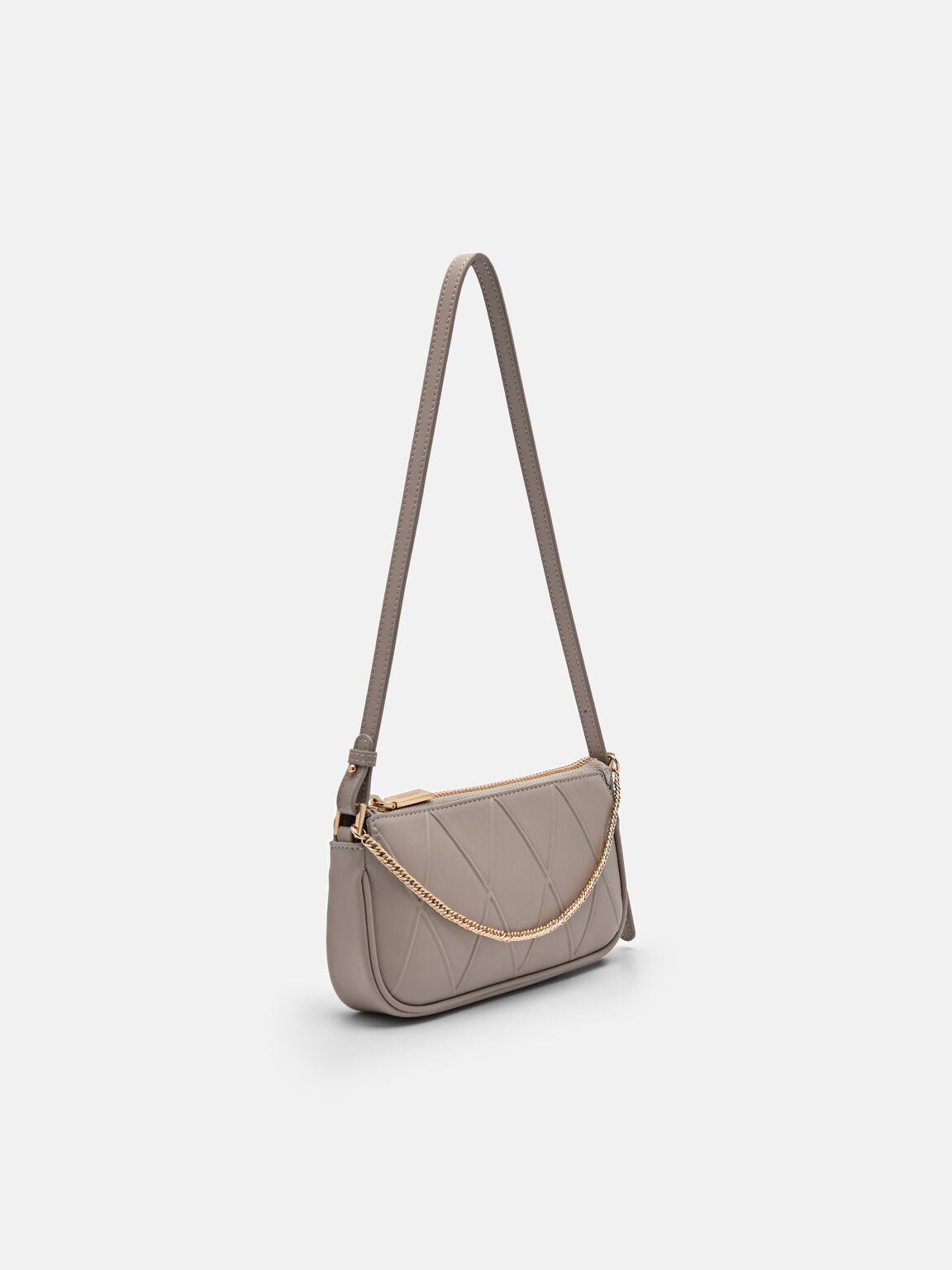 Pouch Kulit Maddy, Taupe, hi-res