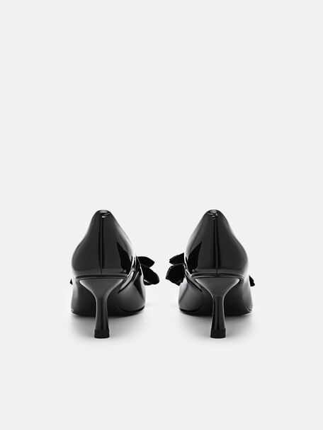 PEDRO Icon Leather Heel Sandals, Black