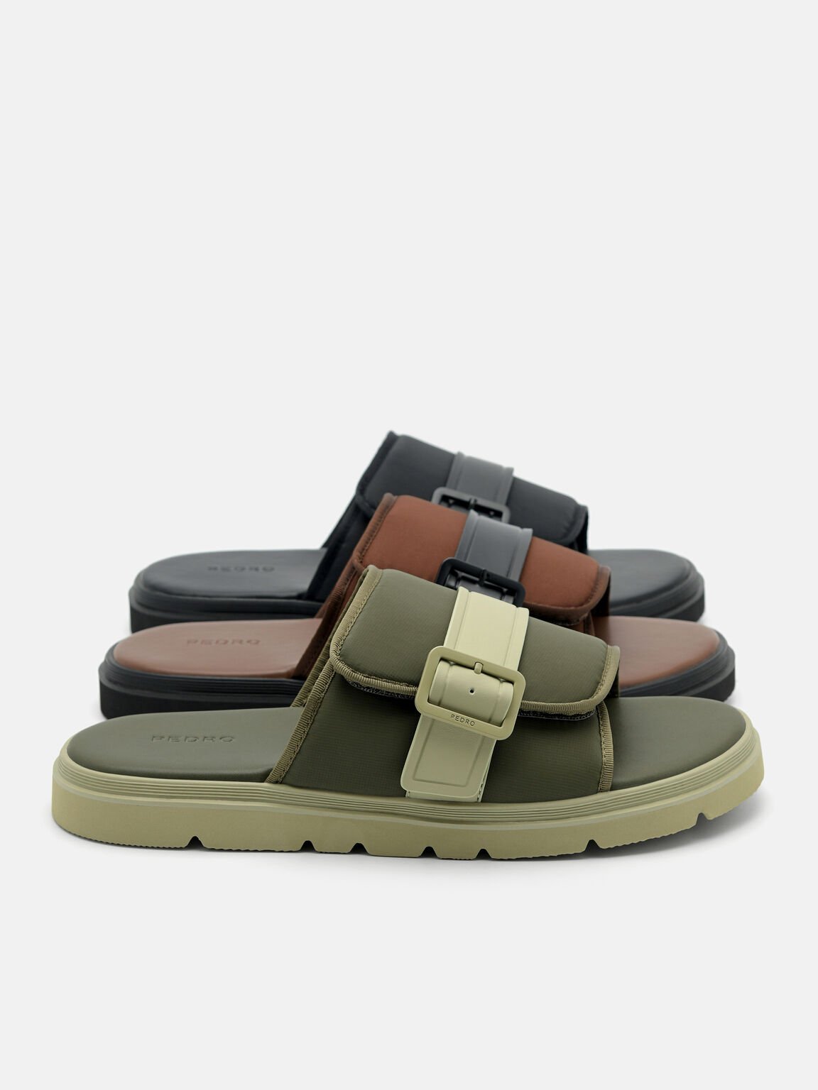Fabric Slide Sandals, 