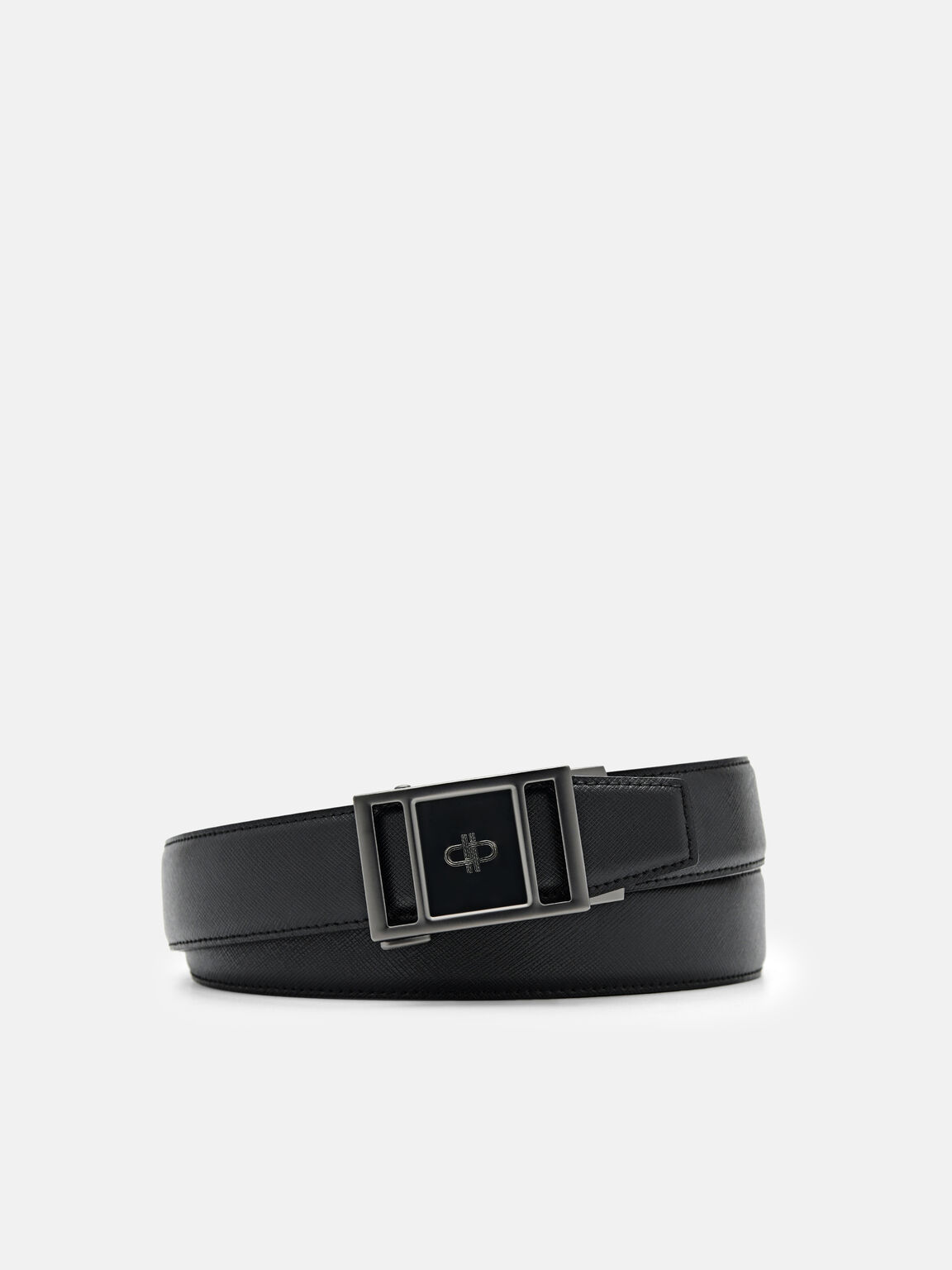 PEDRO Icon Ikat Pinggang Otomatis Kulit Emboss, Black