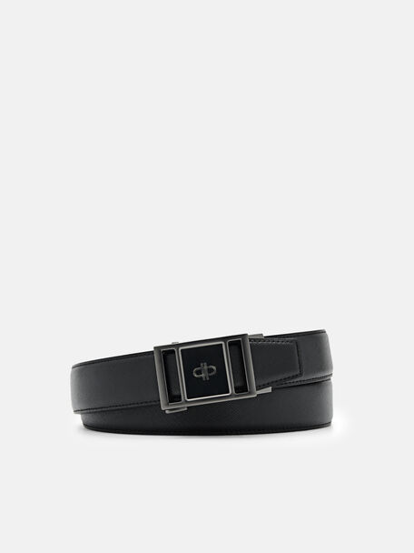 PEDRO Icon Ikat Pinggang Otomatis Kulit Emboss, Black