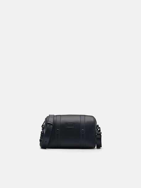 Monochrome Crossbody Bag, Black, hi-res