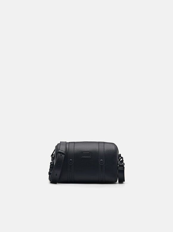 Monochrome Crossbody Bag, Black, hi-res
