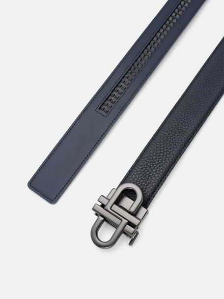 Tumbled Leather Automatic Belt, 