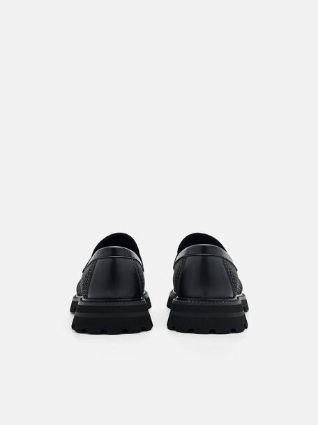 PEDRO Icon Leather Heel Sandals, Black