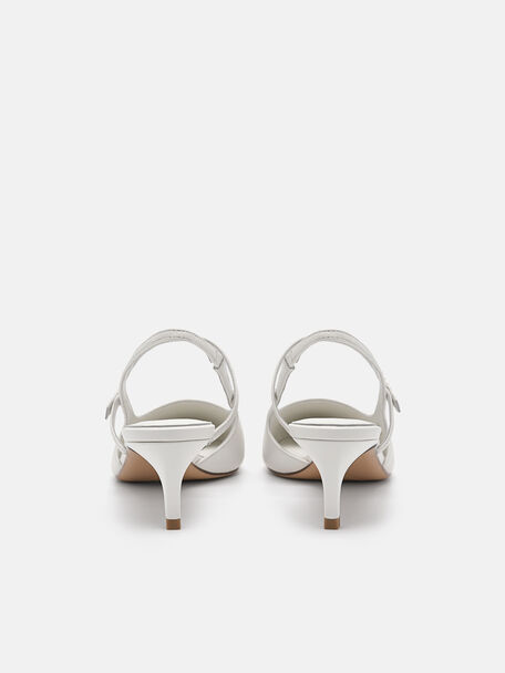 PEDRO Icon Leather Heel Sandals, Black