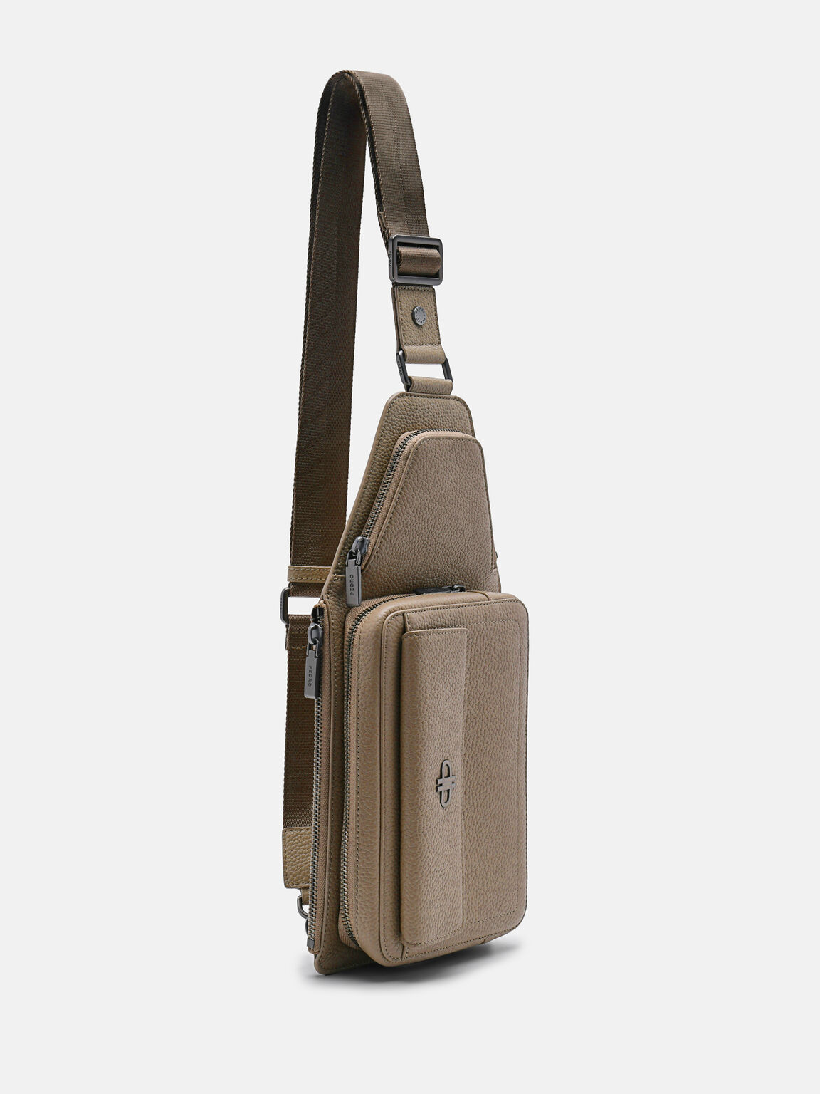 Pouch Crossbody Kulit Tumbled, 
