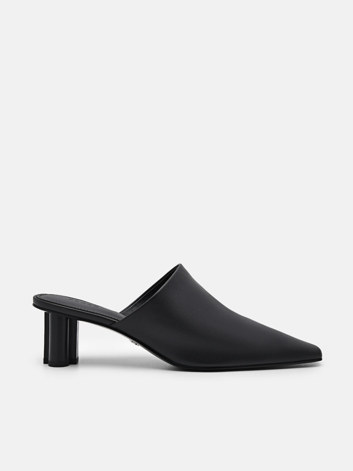 PEDRO Icon Leather Heel Mules, Black, hi-res