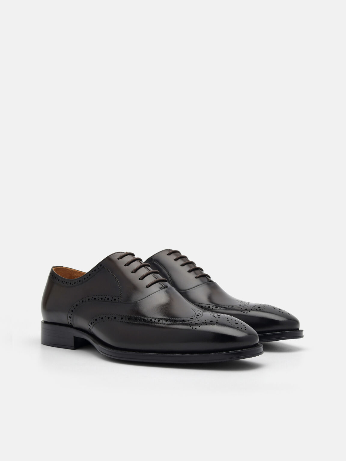 Leather Brogue Oxford Shoes, 
