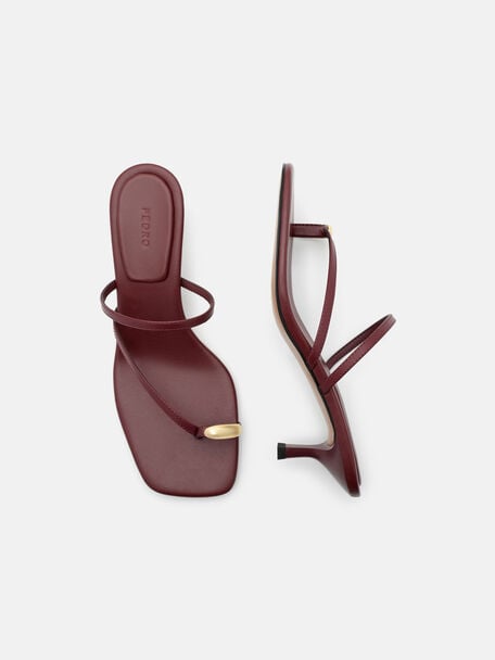 Lia Leather Heel Sandals, , hi-res