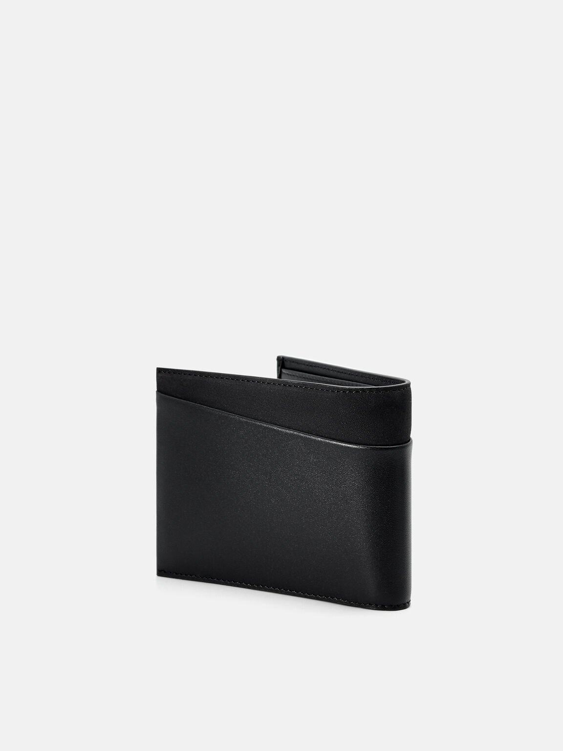 Nubuck Leather Bi-Fold Wallet with Insert, 