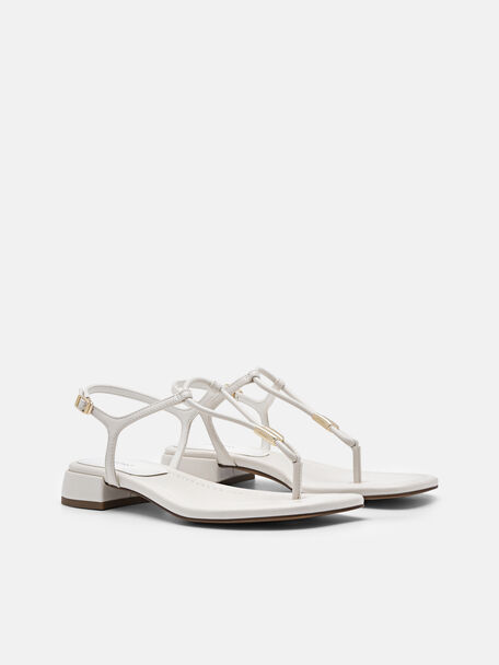 PEDRO Icon Leather Heel Sandals, Black