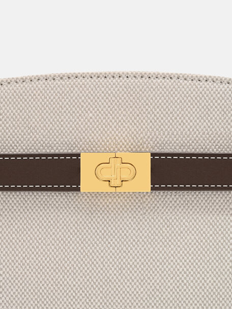 Tas Tangan Kulit dengan Sabuk, 