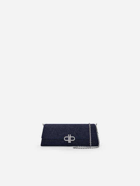 PEDRO Icon Glitter Suede Clutch Bag, 