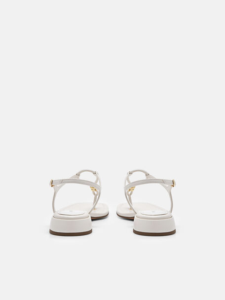 PEDRO Icon Leather Heel Sandals, Black