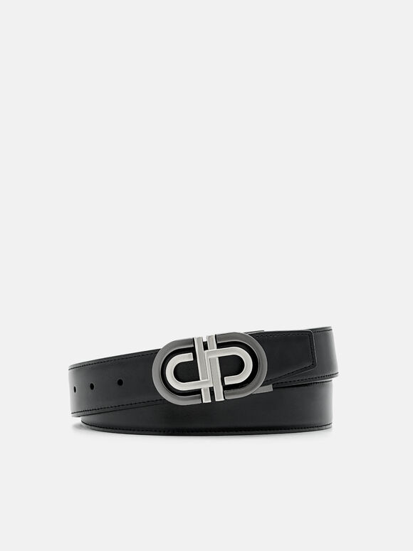 Ikat Pinggang Reversibel Kulit Tang PEDRO Icon, Black