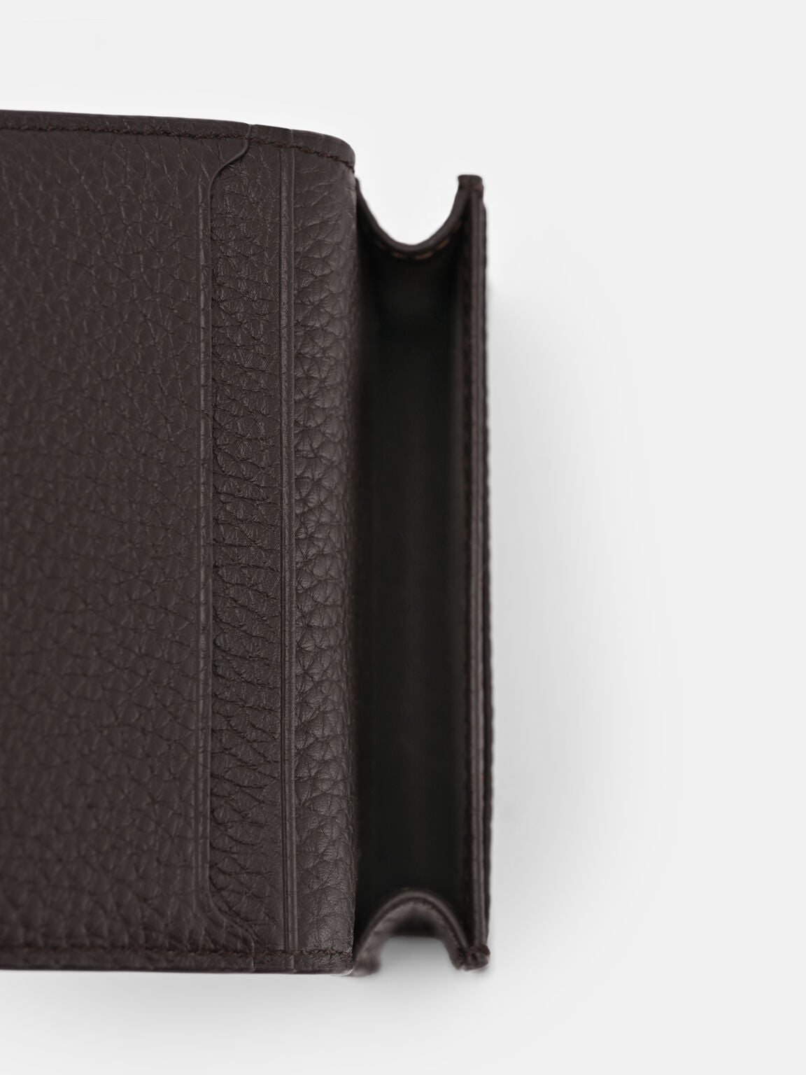 Tumbled Leather Bi-Fold Card Holder, 