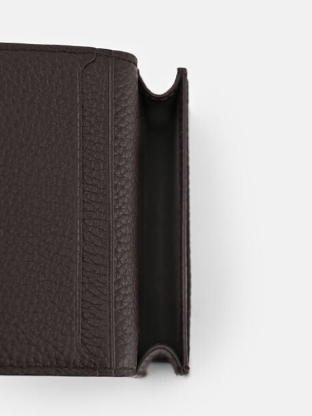Tumbled Leather Bi-Fold Card Holder, 
