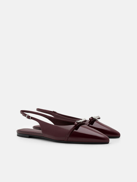 Sepatu Flat Slingback Kulit Jeanine, , hi-res