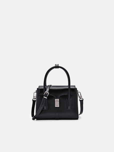 PEDRO Studio Farida Leather Compact Handbag, Black, hi-res