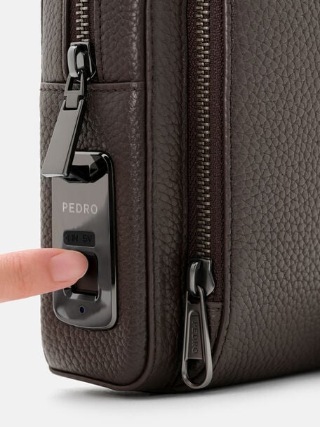 Fingerprint Lock Crossbody Bag, , hi-res