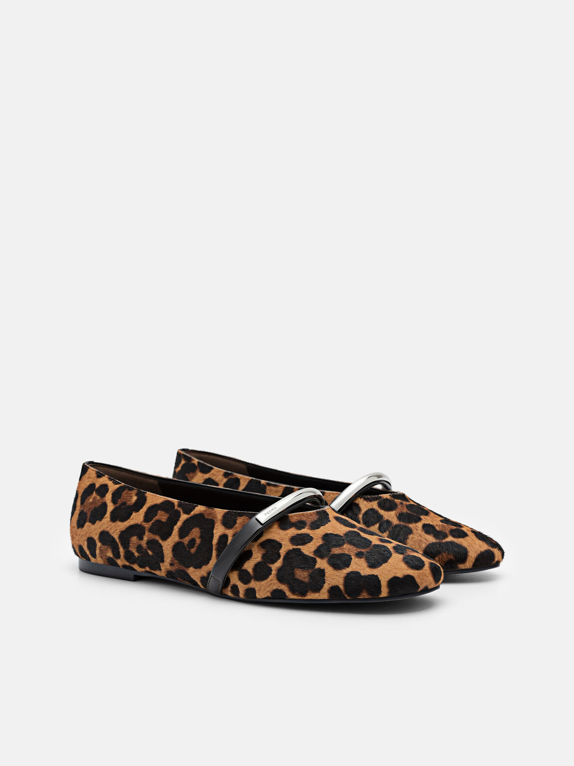 Lia Calf Hair Ballerina Flats, 