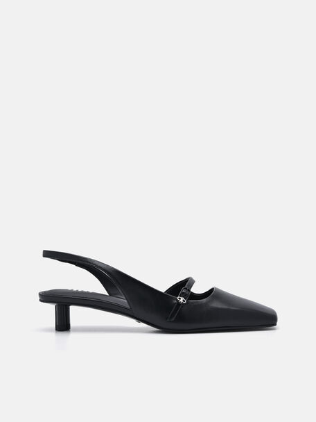 PEDRO Icon Pumps Hak Kulit, Black