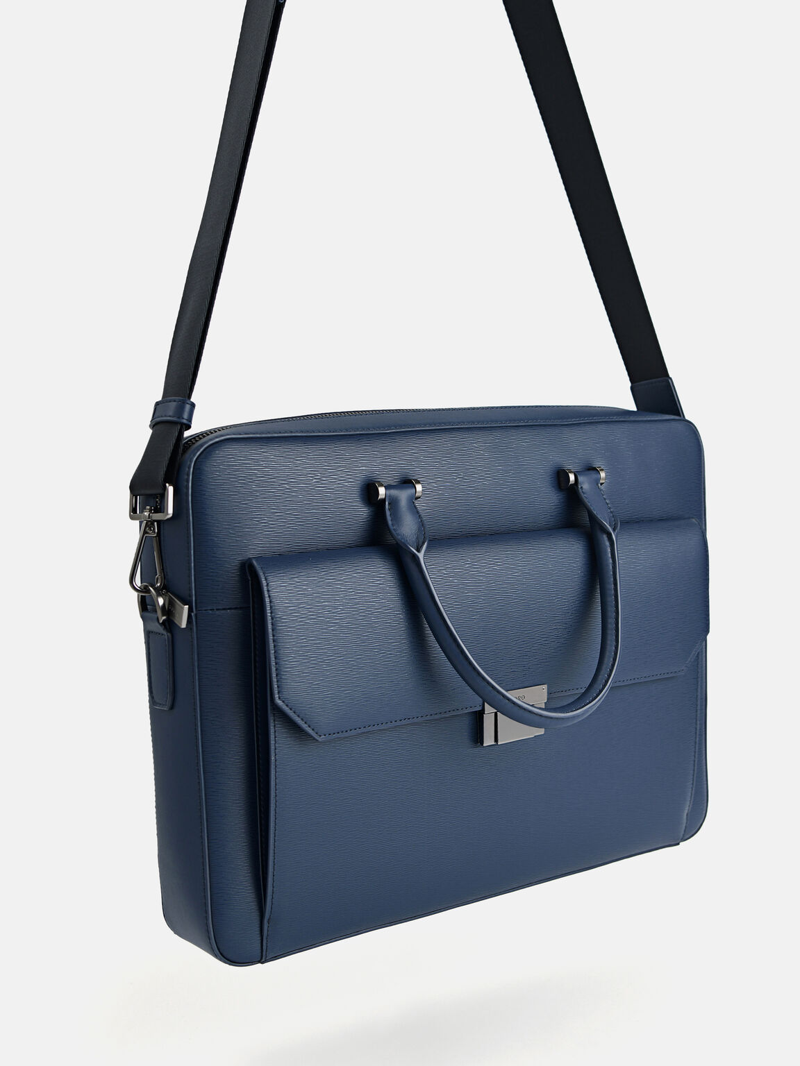 Henry Textured Leather Briefcase, 