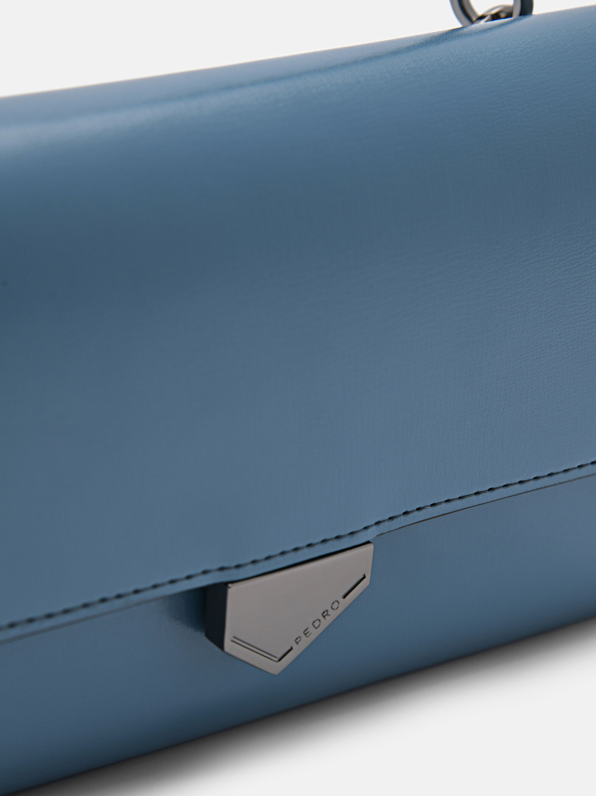 Cyan Taper Leather Phone Pouch - PEDRO ID